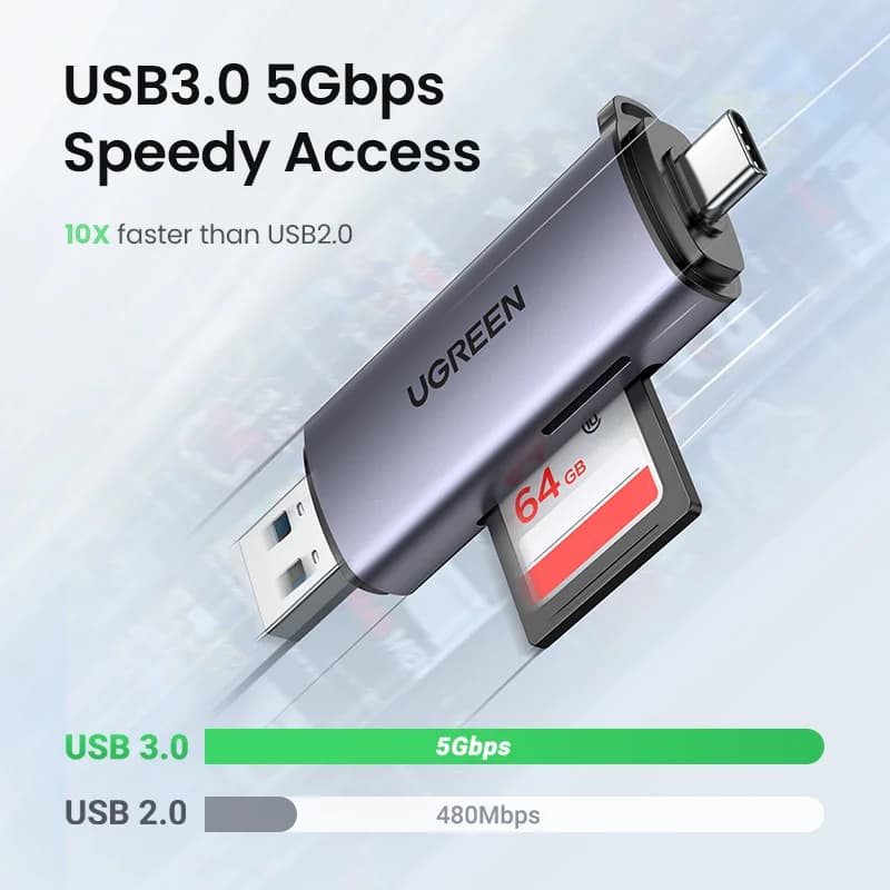 Czytnik kart SD/MicroSD USB 3.0 & USB-C