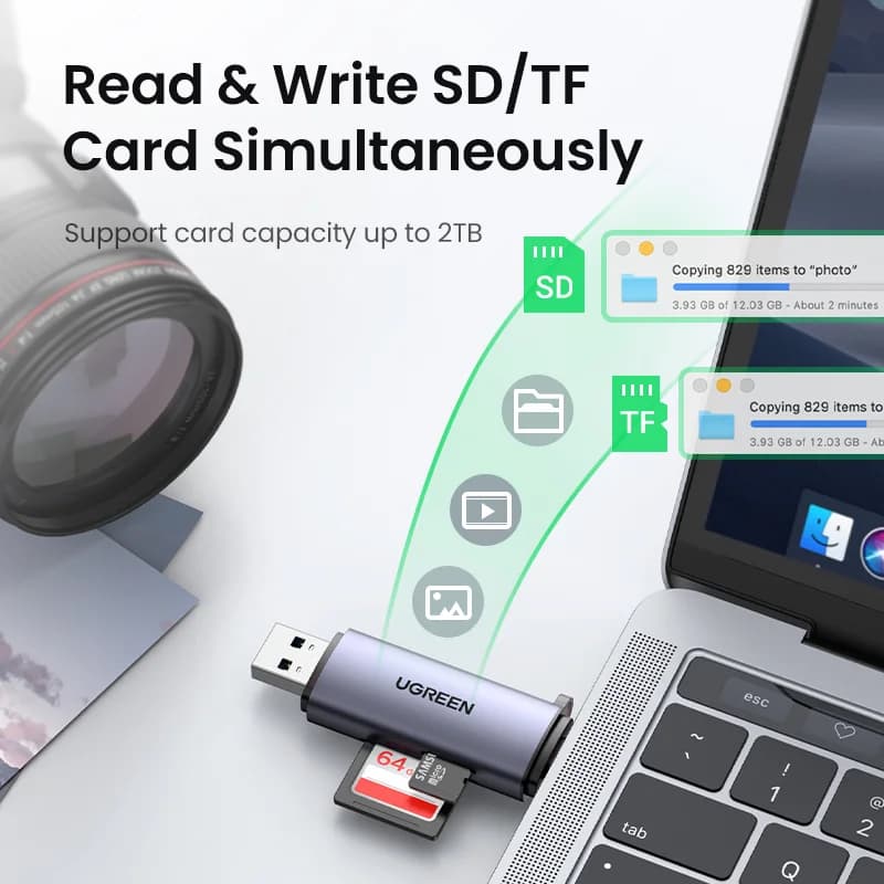 Czytnik kart SD/MicroSD USB 3.0 & USB-C