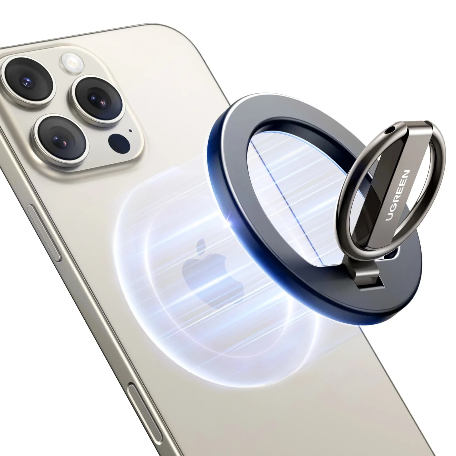 Magnetyczny uchwyt na telefon z pierścieniem, stojak z obrotem 360°