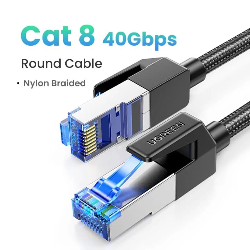 Kabel Ethernet Cat8, pleciony LAN 40Gbps