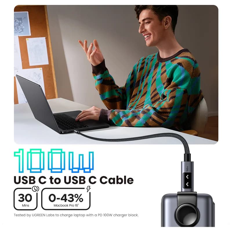 Kabel USB-C do USB-C, 100W PD, 0.5-3m