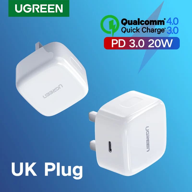 Ładowarka USB-C 20W z wtyczką UK