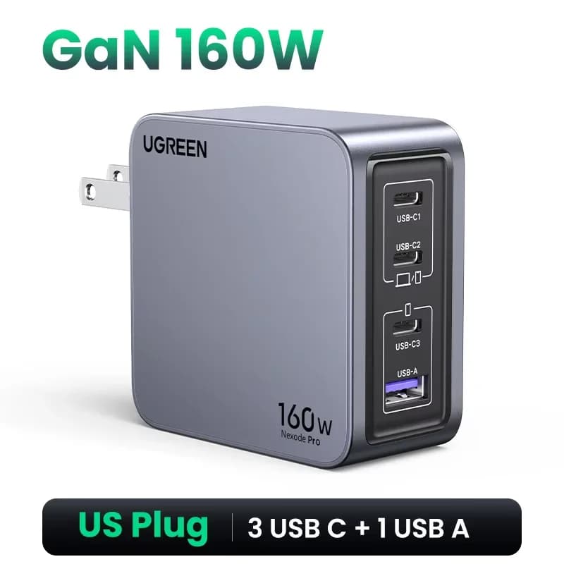Ładowarka sieciowa GaN USB-C 160W, PD3.1