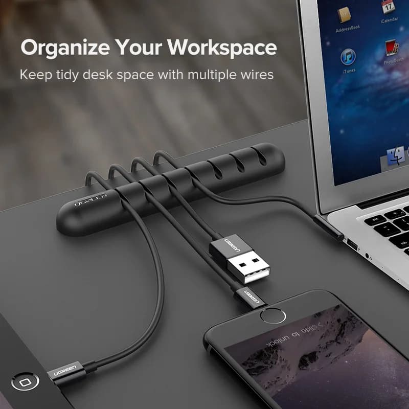 Silikonowe klipsy na kable USB