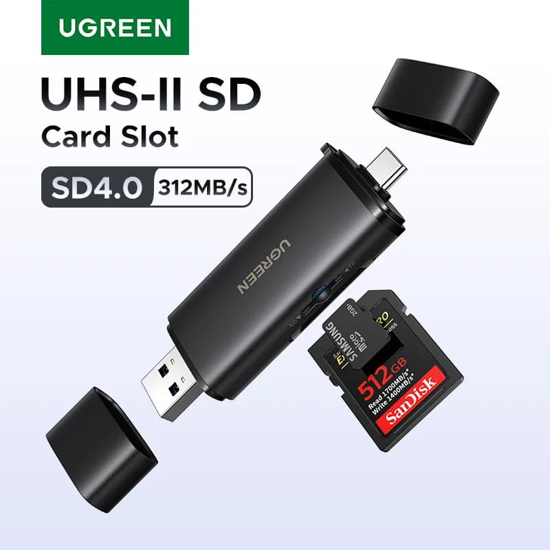 Czytnik kart SD 4.0 USB-C, 312MB/s