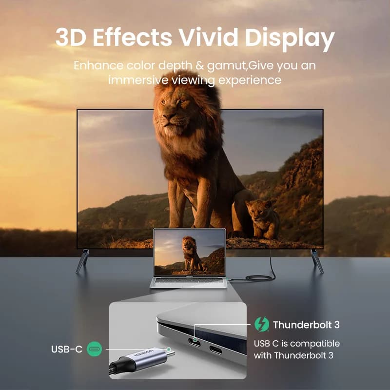 Kabel USB-C na HDMI, adapter wideo 4K