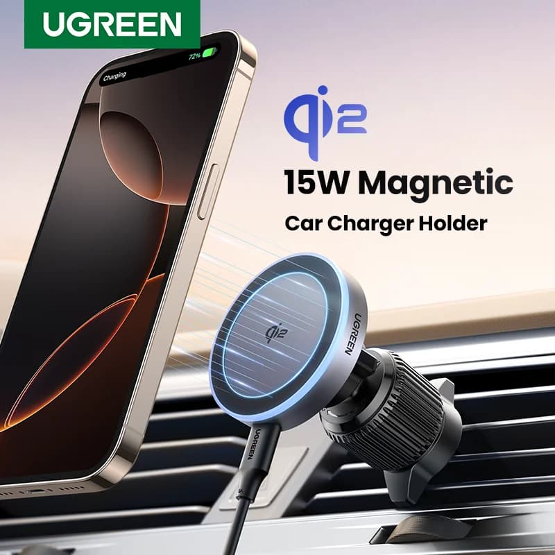Samochodowa ładowarka indukcyjna Qi2 15W z magnesem do iPhone