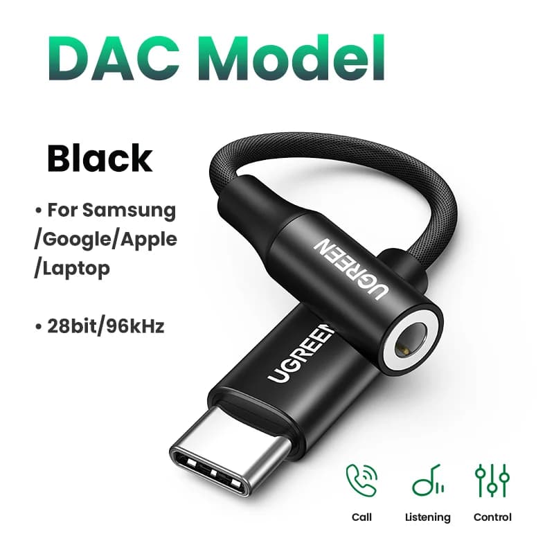 Adapter słuchawkowy USB-C na 3,5 mm z DAC