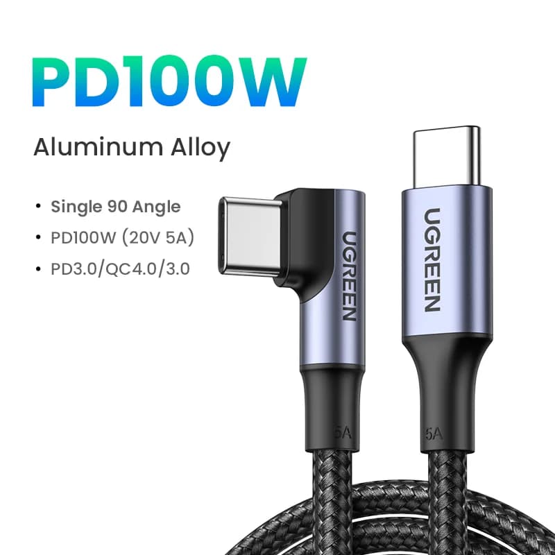 Kabel USB-C do USB-C, zestaw 2 sztuk, 100W PD, 5A