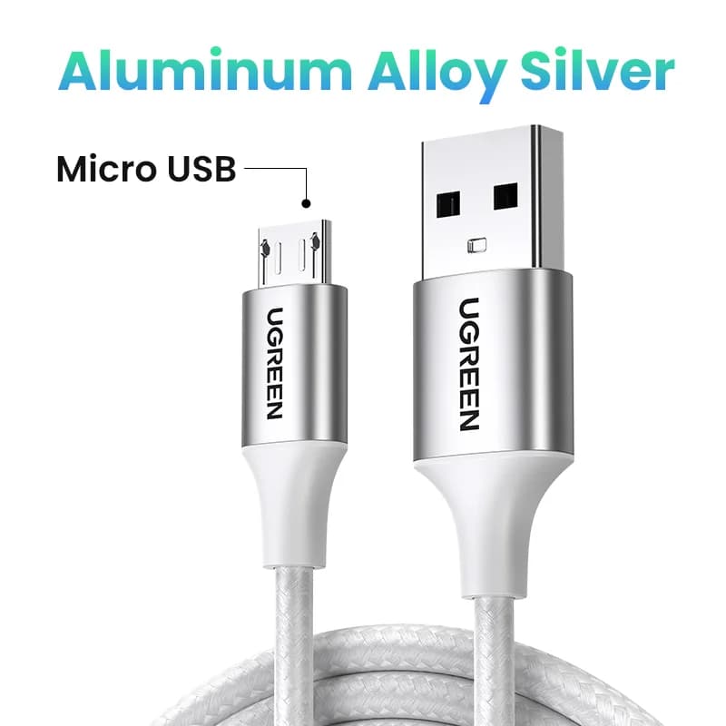 Kabel Micro USB, 2A, plecionka nylonowa