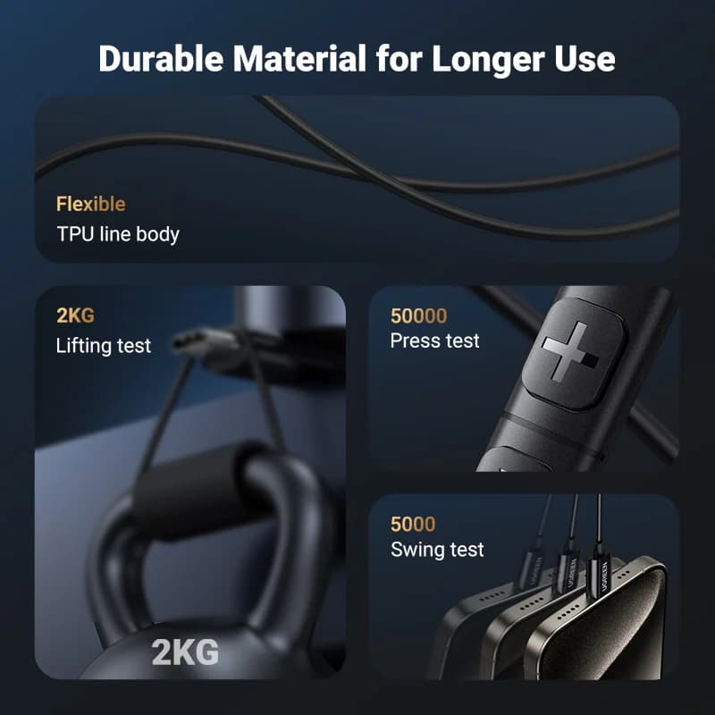 Słuchawki douszne przewodowe USB-C z jackiem 3,5 mm i mikrofonem