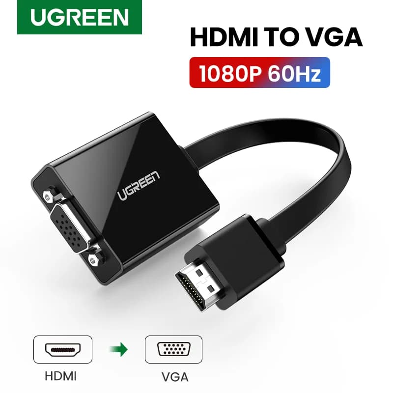 Adapter HDMI na VGA z wyjściem audio 3,5 mm, 1080P