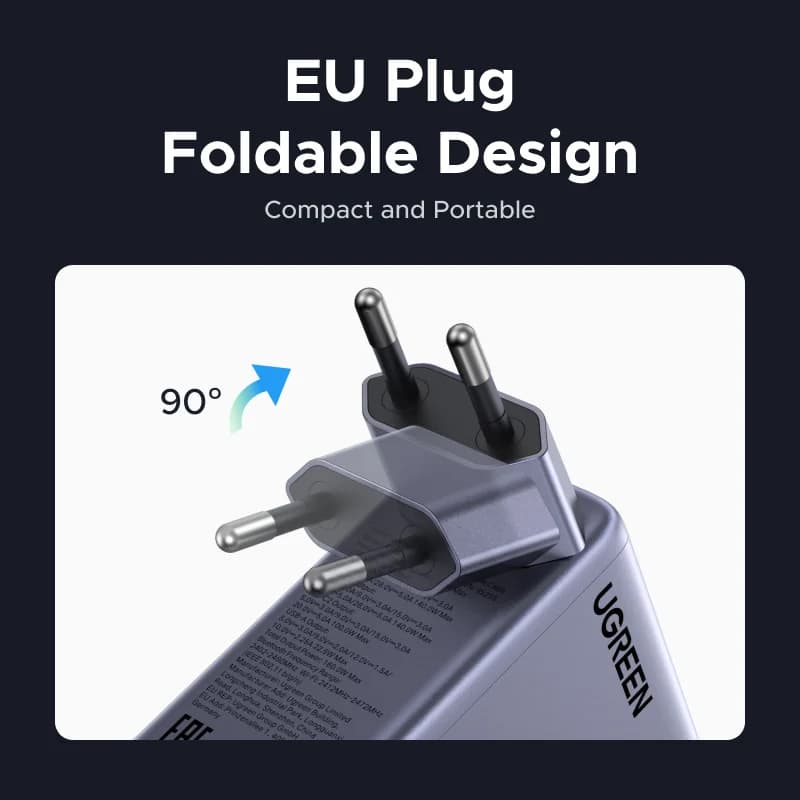 Ładowarka GaN 160W z wysuwanym kablem i wyświetlaczem
