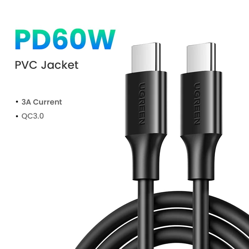 Kabel USB-C na USB-C, Szybkie ładowanie PD 60W