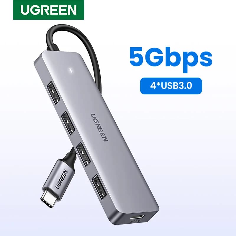 Hub rozdzielacz USB-C na USB 3.0, 4 porty