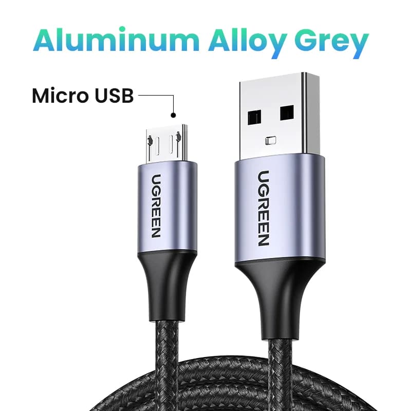 Kabel Micro USB, 2A, plecionka nylonowa