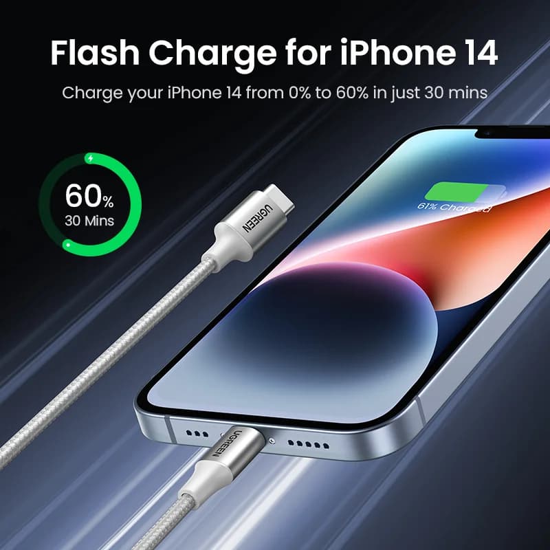 Kabel MFi USB-C na Lightning, szybkie ładowanie PD 30W