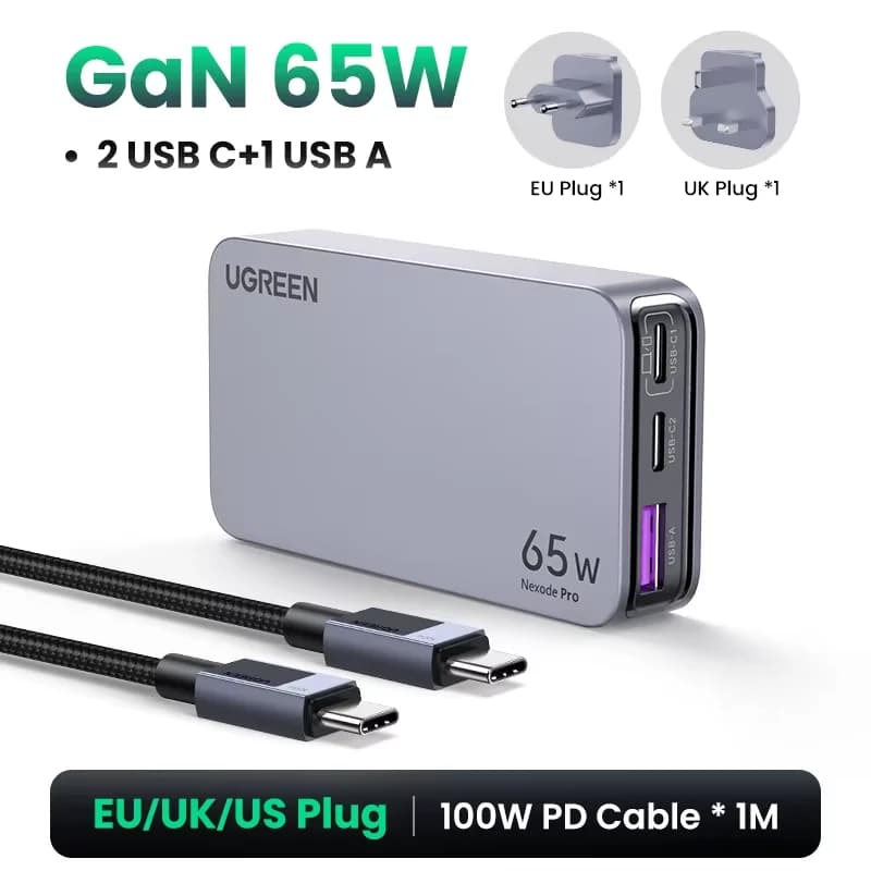 Ładowarka USB-C GaN 65W z Quick Charge 4.0