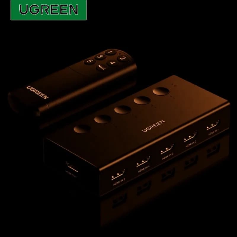 Przełącznik HDMI 4K z pilotem – 5 portów