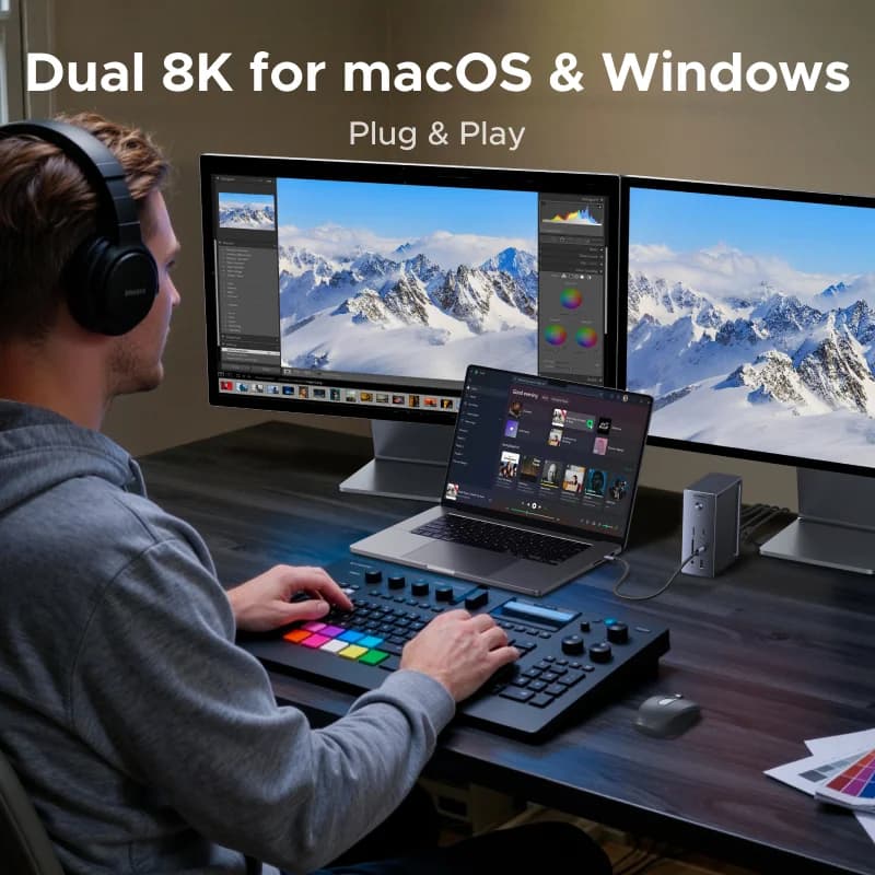 Stacja dokująca USB4 z obsługą wyświetlacza 8K i prędkością 40 Gbps
