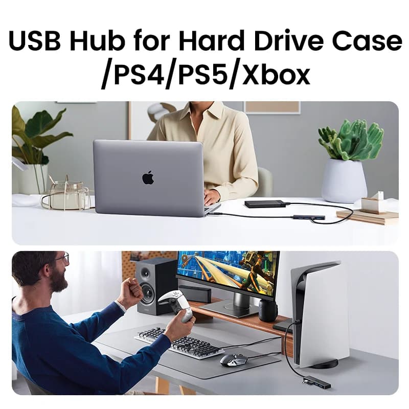 Hub USB 3.0 & USB-C 4-portowy