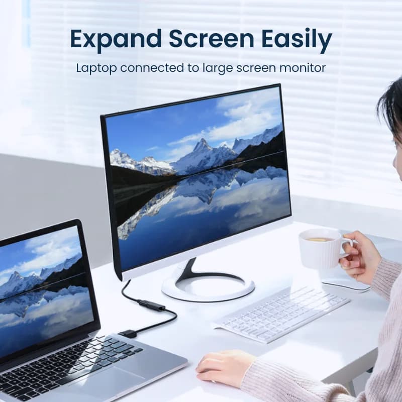 Adapter konwerter DisplayPort na HDMI 4K