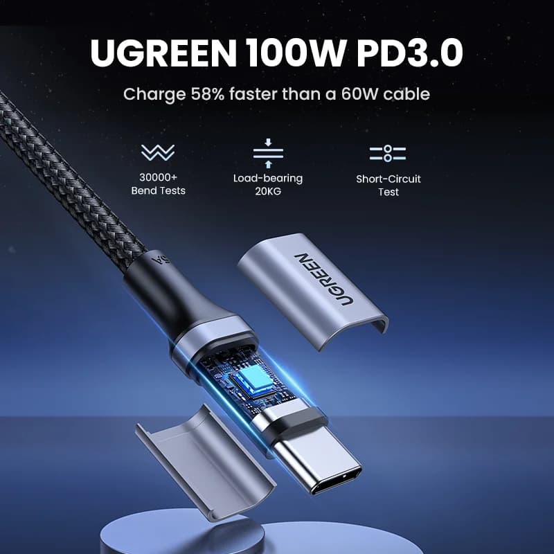 Zestaw 2 kabli USB-C na USB-C PD 100W