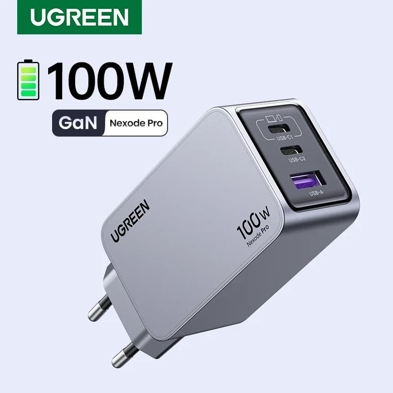 Ładowarka sieciowa GaN USB-C 100W, QC4.0