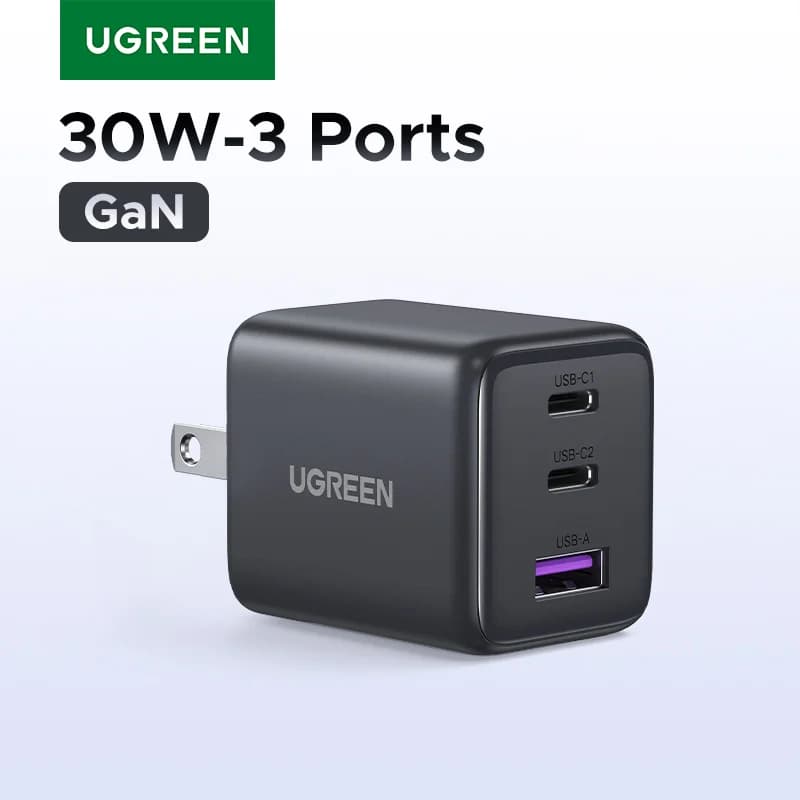 Ładowarka USB-C PD GaN 30W, wtyczka US