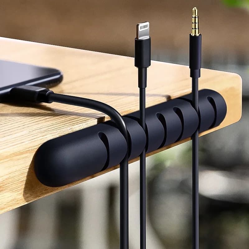 Silikonowe klipsy na kable USB
