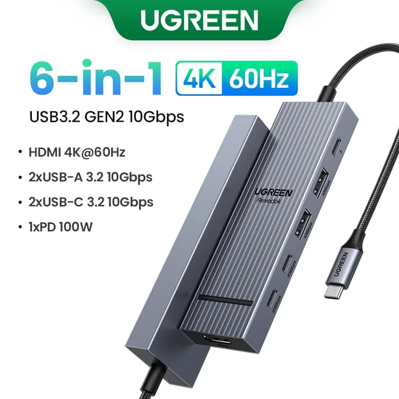 Hub USB-C z podwójnym HDMI i RJ45