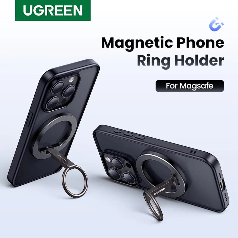 Magnetyczny uchwyt na telefon z pierścieniem, stojak z obrotem 360°