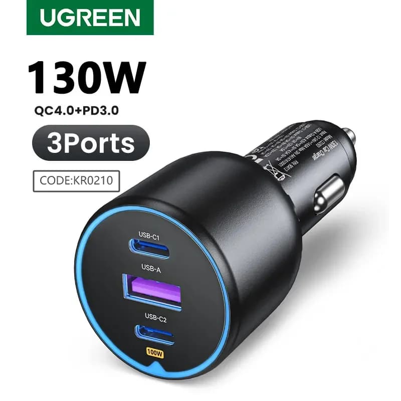 Samochodowa ładowarka podwójna USB-C 130W