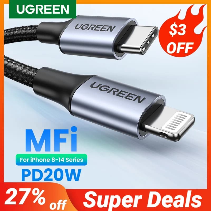 Kabel USB-C do Lightning, 20W PD, MFi