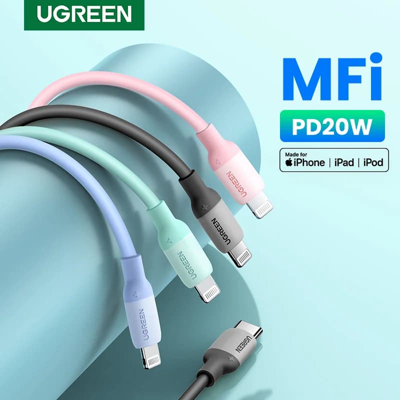 Kabel USB-C do Lightning z certyfikatem MFi, silikonowy, szybkie ładowanie