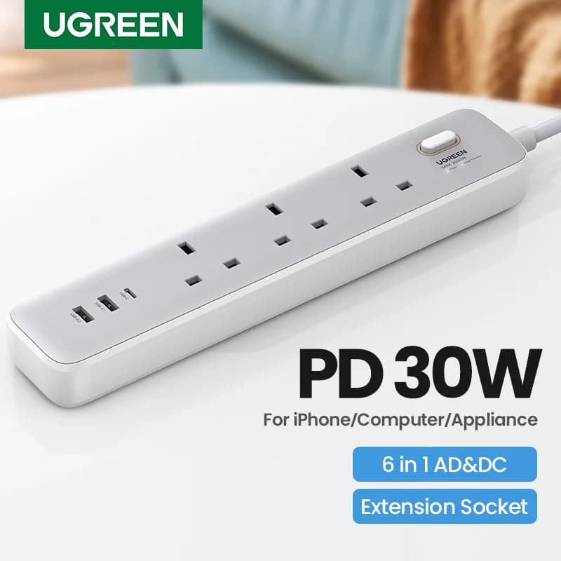 Listwa zasilająca biurkowa 30W z wtyczką UK
