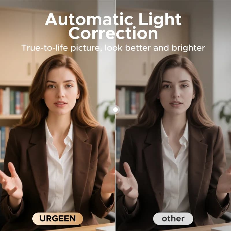 Kamera internetowa 4K z mikrofonem i automatyczną korekcją światła